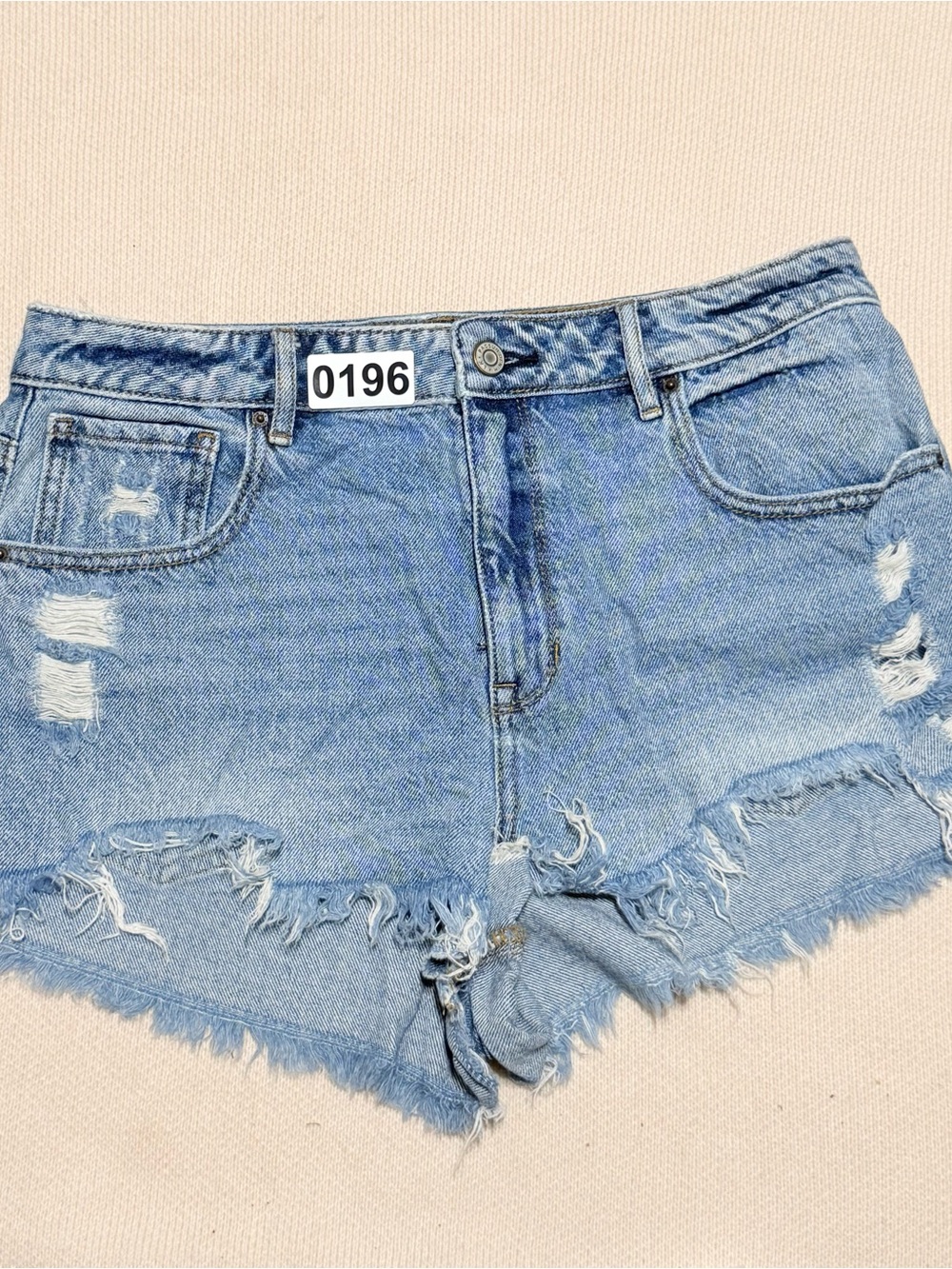 PacSun Blue‎ Distressed Jean Shorts High-Rise size 30 - Picture 11 of 11